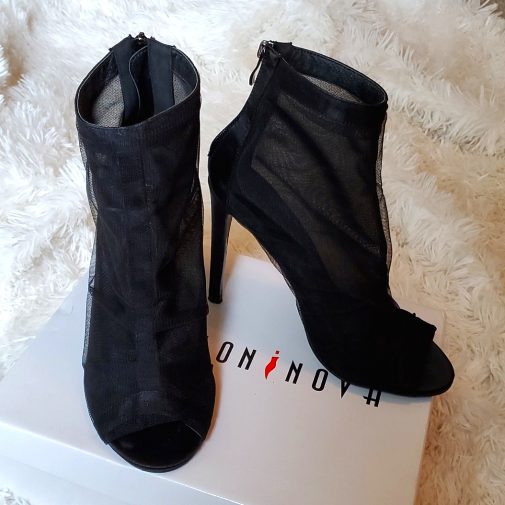 2for30✨ Mesh FN Stiletto Heels open toe booties